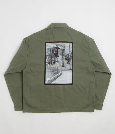 Vans Skate Atiba Haze Military Overshirt in Pine Forest