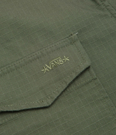 Vans Skate Atiba Haze Military Overshirt in Pine Forest