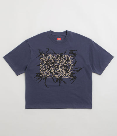 Vans Skate Blurred Camo Cropped T-Shirt - Deep Twilight