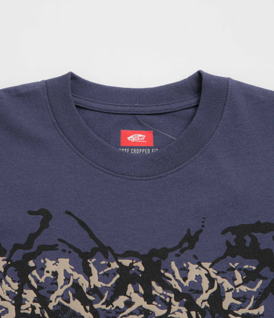 Vans Skate Blurred Camo Cropped T-Shirt - Deep Twilight
