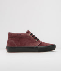 Vans Skate Chukka Shoes in Dark Red and Black