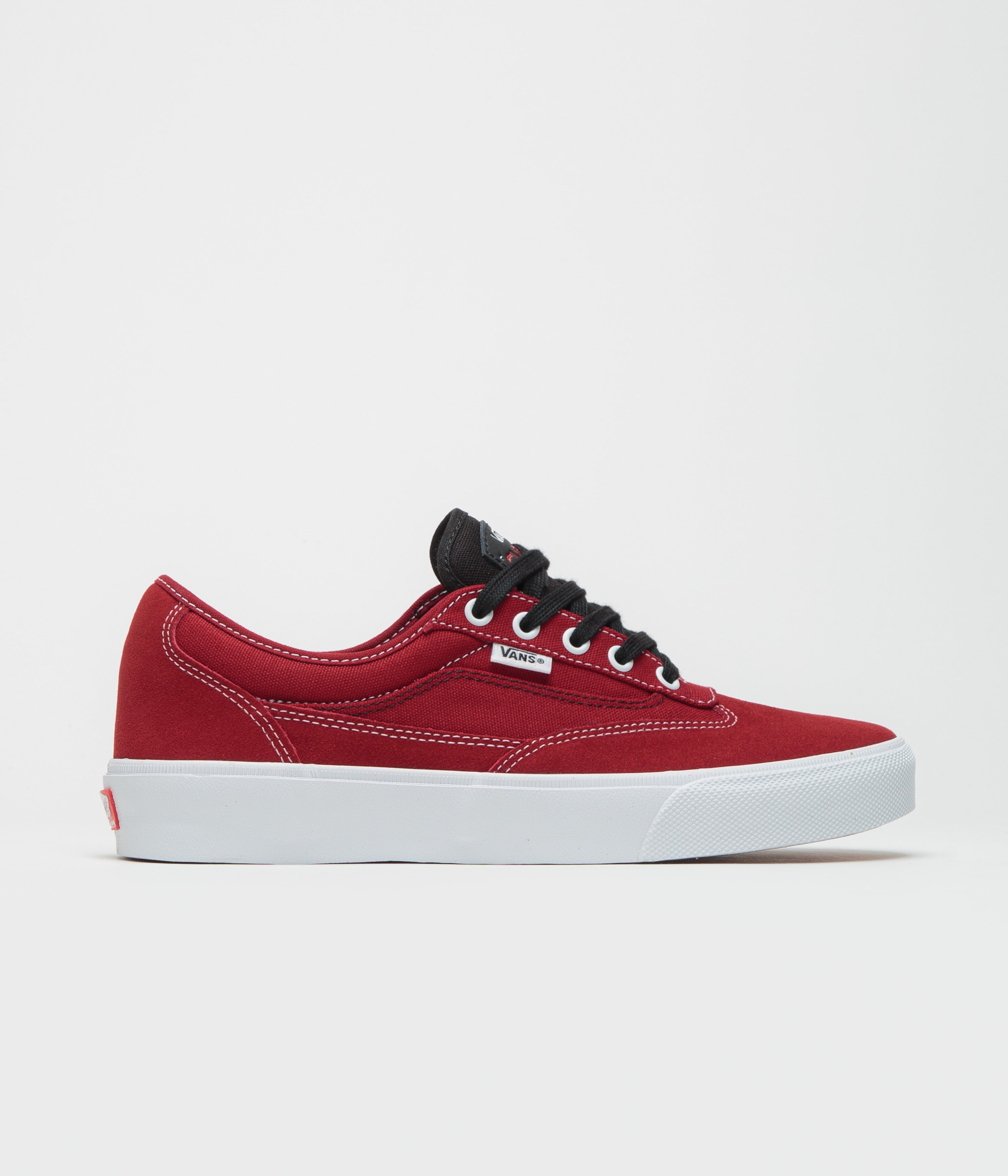 Vans Skate Curren Caples Shoes in Red and White