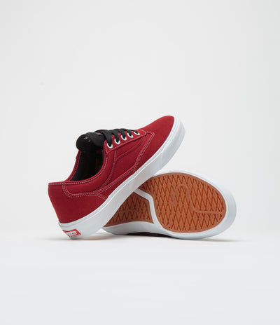 Vans Skate Curren Caples Shoes in Red and White