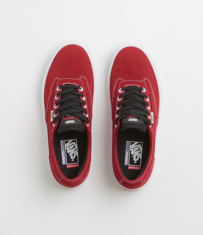 Vans Skate Curren Caples Shoes in Red and White