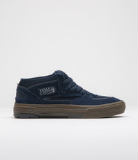 Vans Skate Half Cab Wafflecup Shoes in Navy and Dark Gum