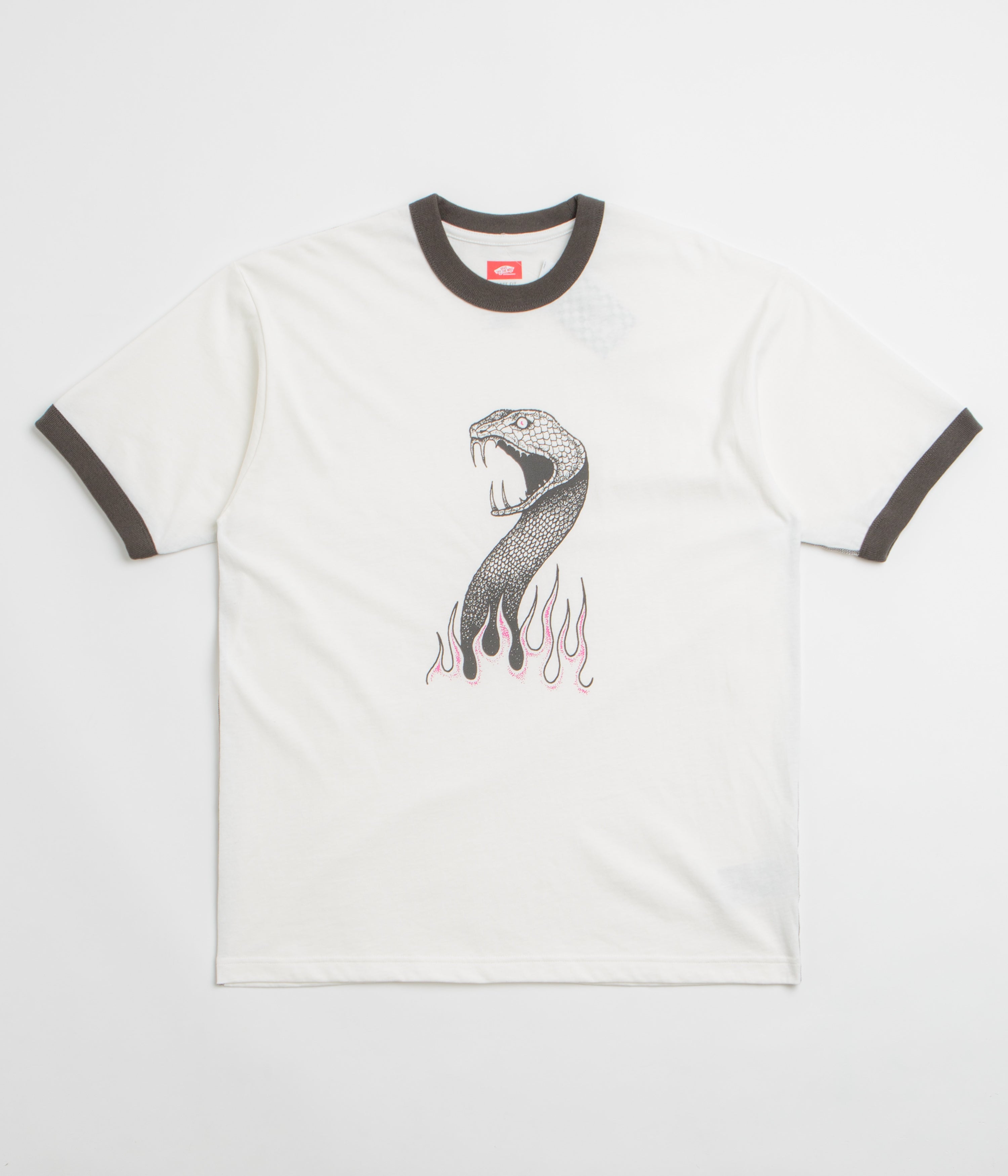 Vans Skate Mike G Snake Flame Ringer T-Shirt in Marshmallow