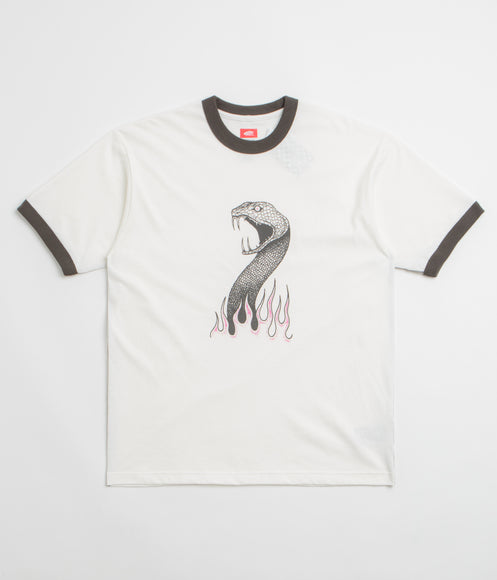Vans Skate Mike G Snake Flame Ringer T-Shirt - Marshmallow