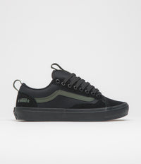 Vans Skate Old Skool 36+ Shoes in (Atiba) Black and Dark Green