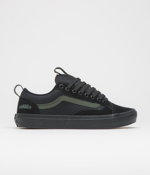 Vans Skate Old Skool 36+ Shoes - (Atiba) Black / Dark Green