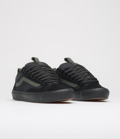 Vans Skate Old Skool 36+ Shoes - (Atiba) Black / Dark Green