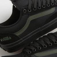 Vans Skate Old Skool 36+ Shoes - (Atiba) Black / Dark Green thumbnail