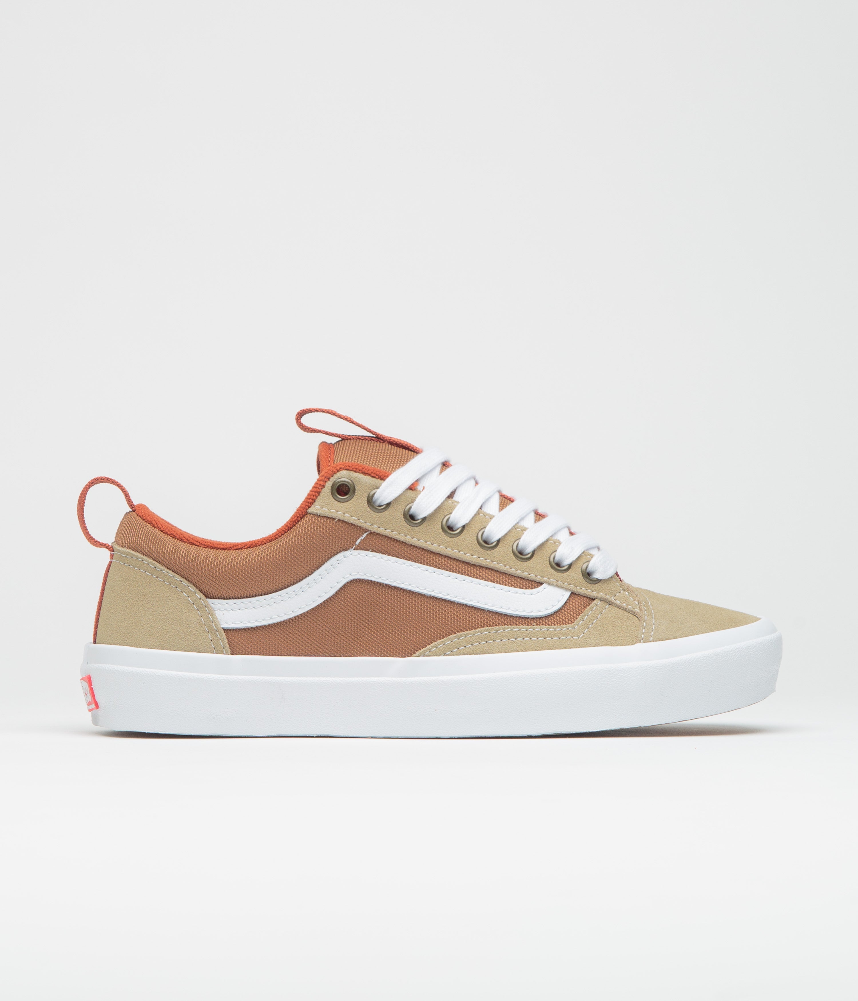 Vans Skate Old Skool 36+ Shoes in Khaki and Burnt Orange