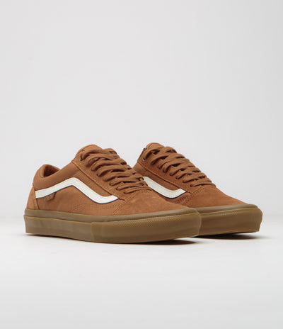 Vans Skate Old Skool Shoes in Brown and Gum
