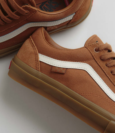 Vans Skate Old Skool Shoes in Brown and Gum