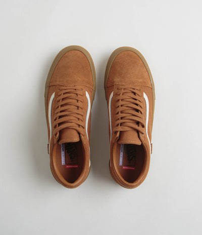 Vans Skate Old Skool Shoes in Brown and Gum