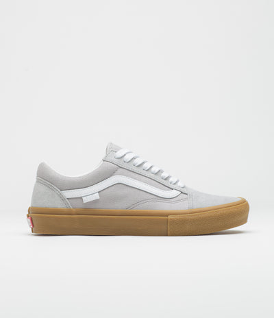 Vans Skate Old Skool Shoes in Crepe Light Gray and Gum