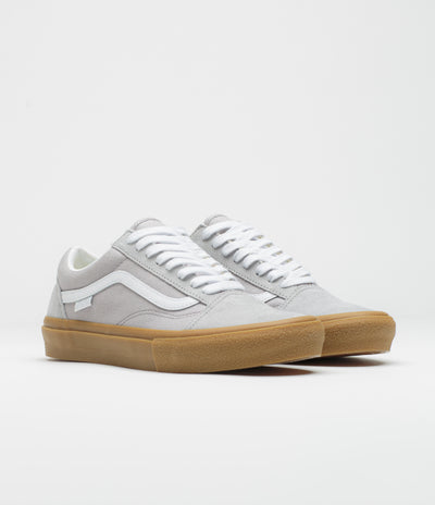 Vans Skate Old Skool Shoes in Crepe Light Gray and Gum