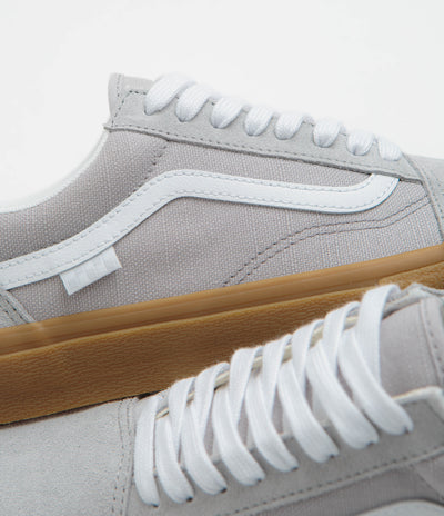 Vans Skate Old Skool Shoes in Crepe Light Gray and Gum