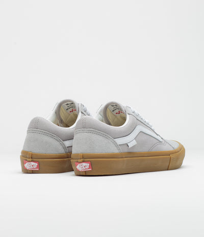 Vans Skate Old Skool Shoes in Crepe Light Gray and Gum