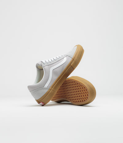 Vans Skate Old Skool Shoes in Crepe Light Gray and Gum