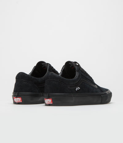 Vans Skate Old Skool Shoes in Metallic Black and Smoke