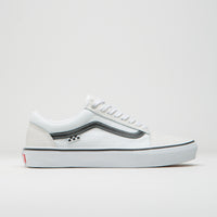 Vans Skate Old Skool Shoes in White and White thumbnail