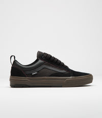 Vans Skate Old Skool Wafflecup Shoes in Black and Dark Gum