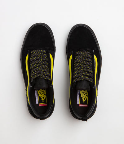 Vans Skate Old Skool Wafflecup Shoes - Reflective Black / Lime