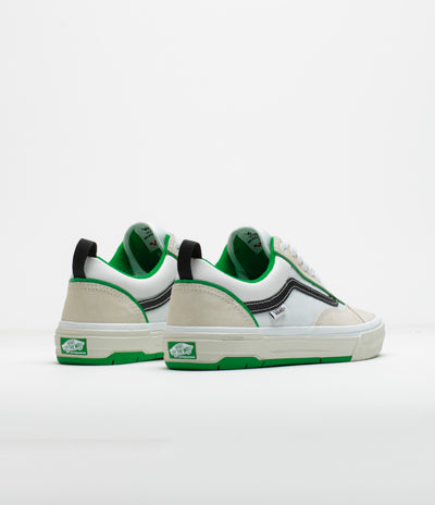 Vans Skate Old Skool Wafflecup Shoes in White and Green