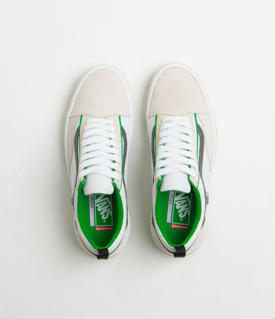 Vans Skate Old Skool Wafflecup Shoes in White and Green