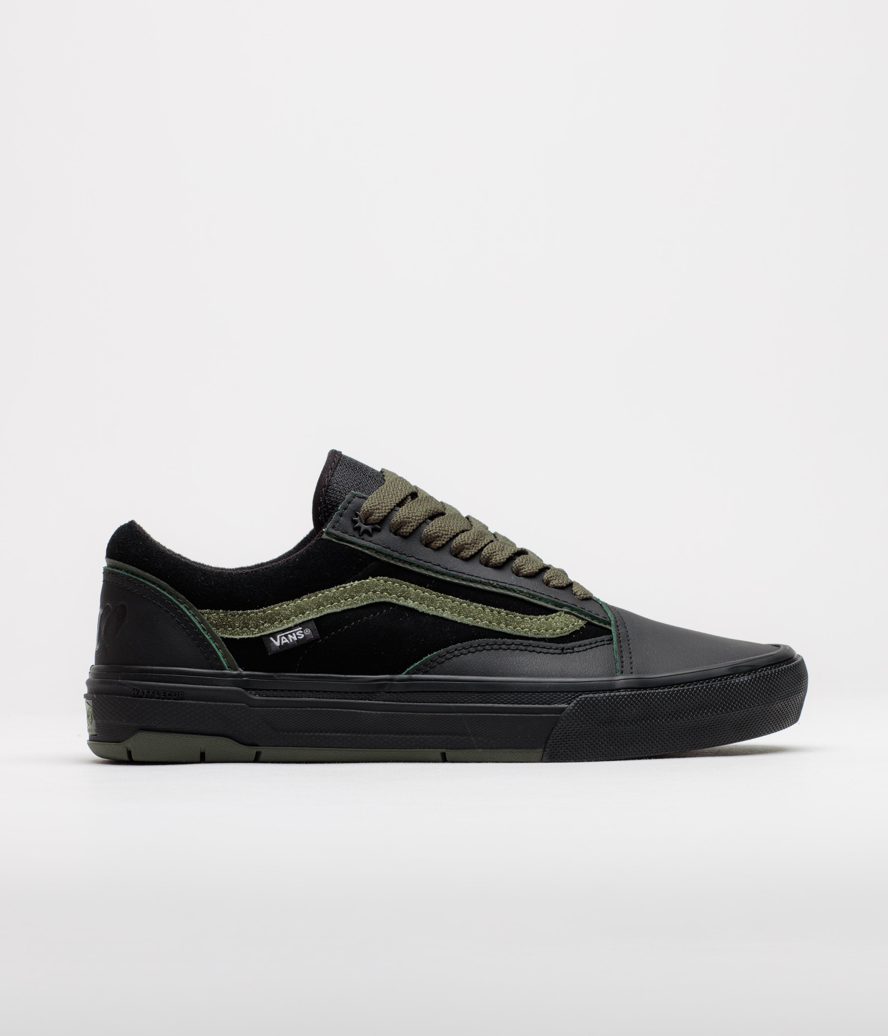 Vans Skate Old Skool Wafflecup Shoes - Willow Green / Black