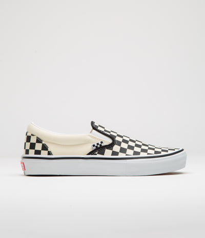 Vans Skate Slip-On Shoes in (Checkerboard) Black and Off White