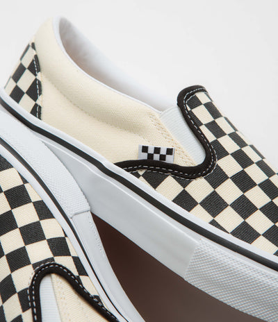 Vans Skate Slip-On Shoes in (Checkerboard) Black and Off White