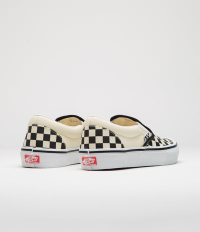 Vans Skate Slip-On Shoes in (Checkerboard) Black and Off White