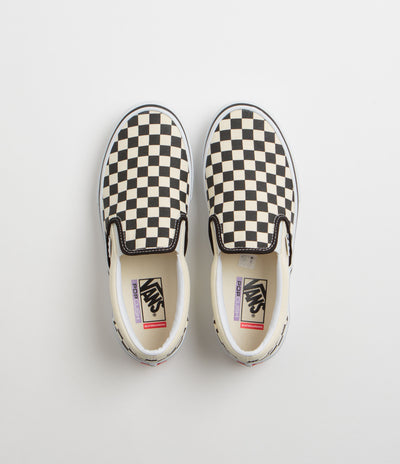 Vans Skate Slip-On Shoes in (Checkerboard) Black and Off White