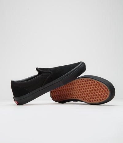 Vans Skate Slip On Shoes Black Black Flatspot