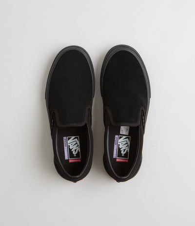 Vans Skate Slip-On Shoes in Black and Black
