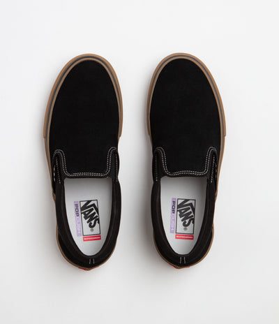 Vans Skate Slip-On Shoes - Black / Gum / White