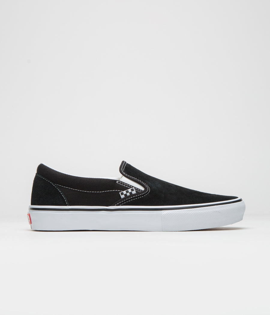 Vans Skate Slip-On Shoes in Black and White