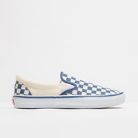 Vans Skate Slip-On Shoes - (Checkerboard) Blue / White thumbnail