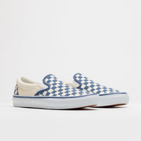 Vans Skate Slip-On Shoes - (Checkerboard) Blue / White thumbnail