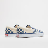 Vans Skate Slip-On Shoes - (Checkerboard) Blue / White thumbnail