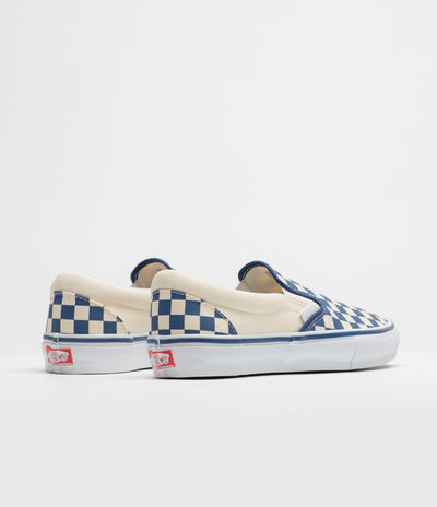 Vans Skate Slip-On Shoes - (Checkerboard) Blue / White