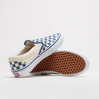 Vans Skate Slip-On Shoes - (Checkerboard) Blue / White thumbnail
