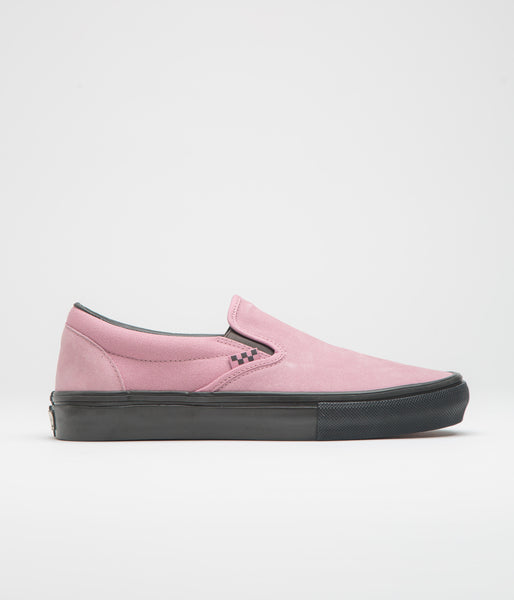 Vans Skate Slip-On Shoes Pink Black Flatspot