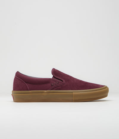 Vans Skate Slip-On Shoes in Port and Gum