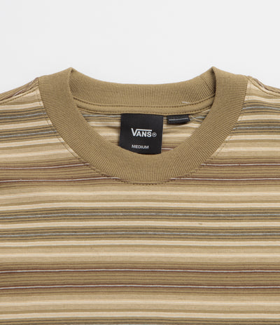 Vans Stripe Ringer T-Shirt - Olive Brown