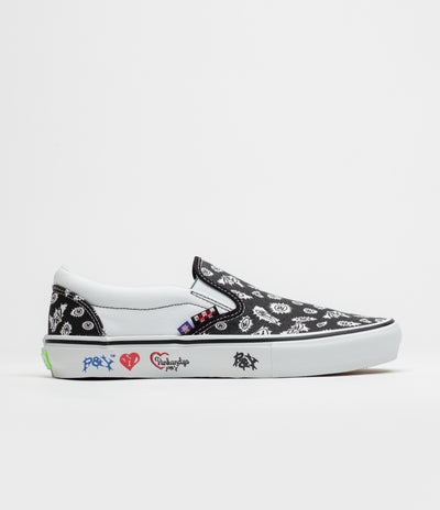 Vans x PUNKANDYO Skate Slip On Shoes - Black / White
