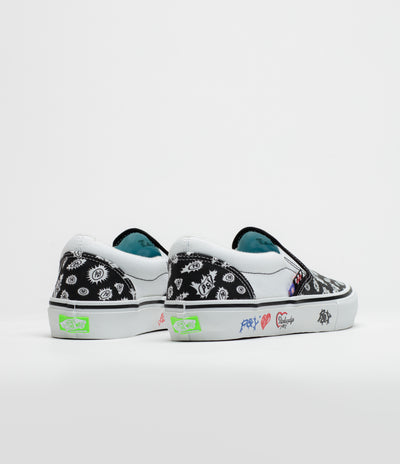 Vans x PUNKANDYO Skate Slip On Shoes - Black / White