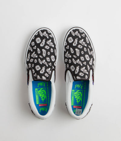 Vans x PUNKANDYO Skate Slip On Shoes - Black / White